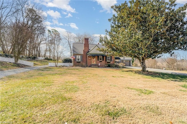 view of front of home with a front yard