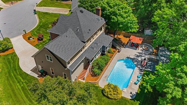 4802 Worchester Pl, Jamestown, NC 27282 - aerial view of property and surrounding area with a pool area