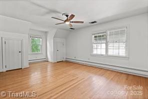 720 Ferndale Blvd, High Point, NC 27262 - bonus room with baseboard heating, wood finished floors, and ceiling fan