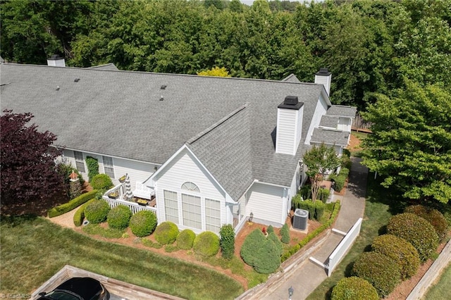 view from above of property
