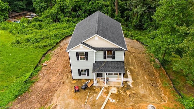 2154 E First St, Winston-Salem, NC 27101 - aerial view of property and surrounding area with a heavily wooded area