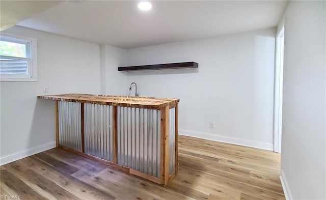 1628 Eagle Crest Dr, Pfafftown, NC 27040 - indoor wet bar featuring wood finished floors and recessed lighting