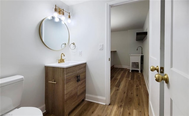 1628 Eagle Crest Dr, Pfafftown, NC 27040 - bathroom featuring vanity and wood finished floors