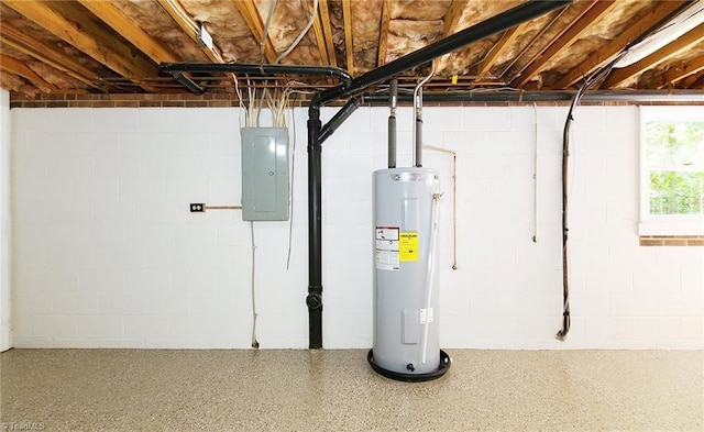 1628 Eagle Crest Dr, Pfafftown, NC 27040 - basement featuring electric panel and electric water heater