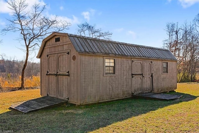 view of shed