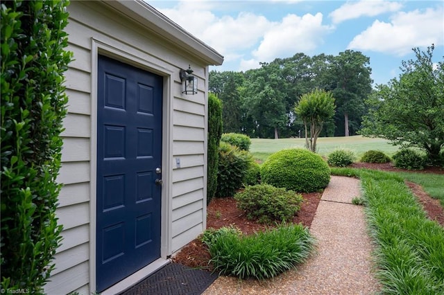 191 Fairway Dr, Advance, NC 27006 - property entrance featuring a yard