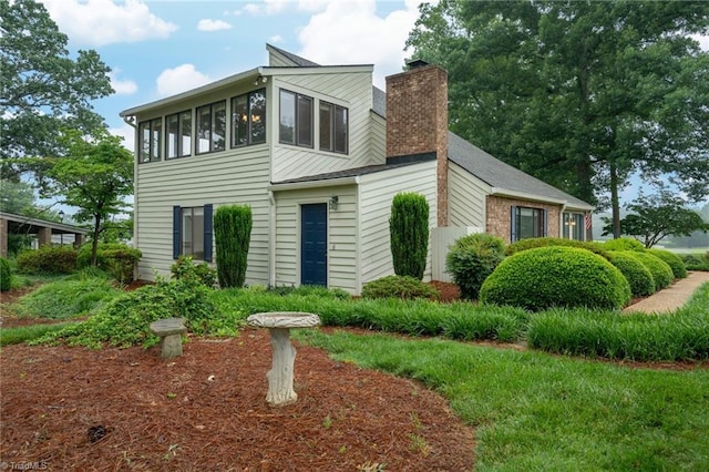 191 Fairway Dr, Advance, NC 27006 - view of front of property with a chimney