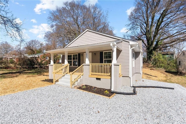 bungalow with covered porch