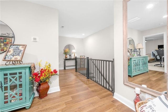 hallway featuring light hardwood / wood-style floors