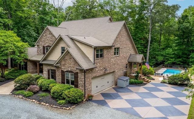 view of home's exterior with a garage