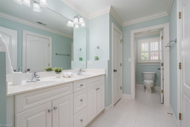 5000 Casting Way, Greensboro, NC 27455 - bathroom with double vanity and ornamental molding