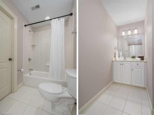 5000 Casting Way, Greensboro, NC 27455 - bathroom with tile patterned floors, vanity, and shower / bathtub combination with curtain