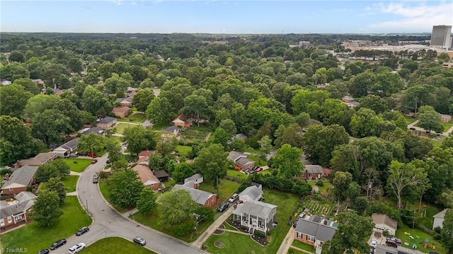 2206 Revolan Dr, Greensboro, NC 27407 - aerial view of property and surrounding area with nearby suburban area