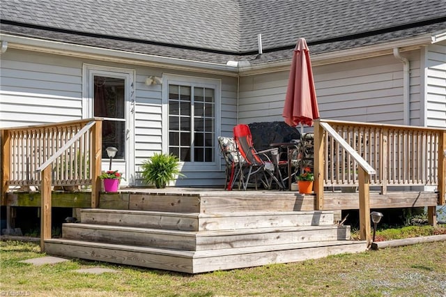 4724 Old Julian Rd, Julian, NC 27283 - view of wooden terrace