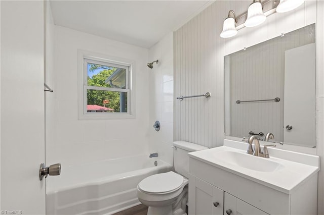 1616 Sanford Dr, Winston-Salem, NC 27105 - full bathroom featuring toilet, shower / bathing tub combination, and vanity