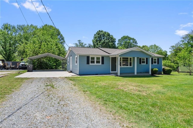 1616 Sanford Dr, Winston-Salem, NC 27105 - single story home with a front lawn, driveway, and covered porch