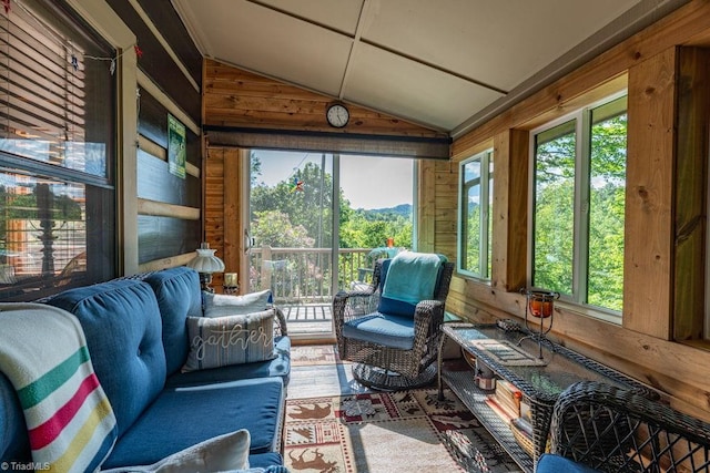 612 Joe Shoemaker Rd, Vilas, NC 28692 - sunroom / solarium featuring vaulted ceiling and plenty of natural light