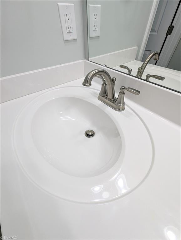 interior details with vanity