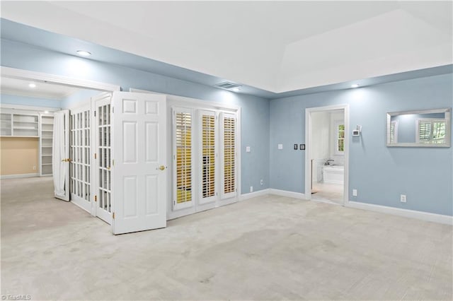 1420 Thornhill Ln, Winston-Salem, NC 27106 - carpeted spare room with french doors and recessed lighting
