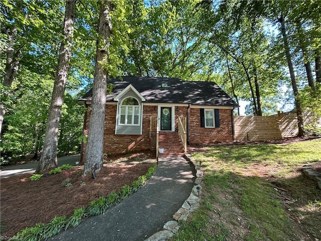 view of front of property featuring brick siding