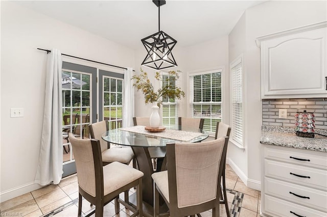 4636 Shattalon Cir, Winston-Salem, NC 27106 - dining room with light tile patterned floors and baseboards