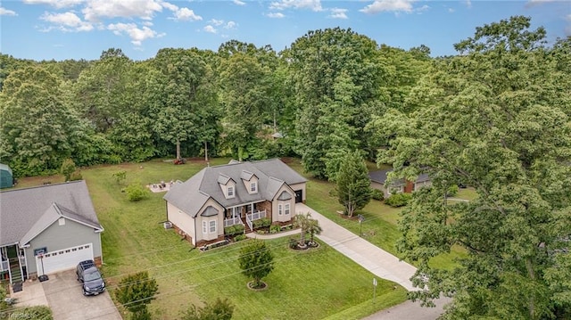 4636 Shattalon Cir, Winston-Salem, NC 27106 - aerial view of property and surrounding area featuring a forest