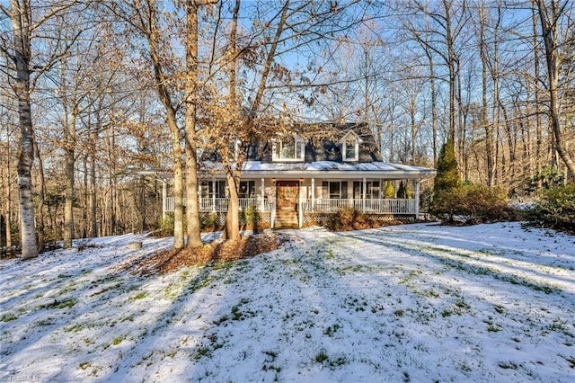 view of front of house featuring covered porch