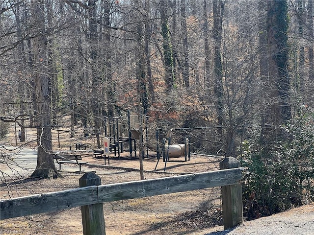 view of jungle gym