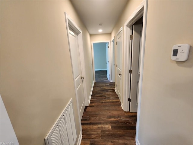 402 High Point St, Randleman, NC 27317 - corridor featuring dark wood-style floors, baseboards, and recessed lighting