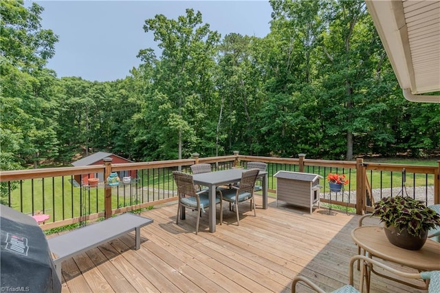 1160 Flinty Knoll Rd, Pinnacle, NC 27043 - deck with outdoor dining area and a lawn