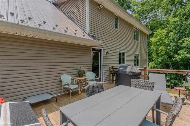 1160 Flinty Knoll Rd, Pinnacle, NC 27043 - deck featuring area for grilling and outdoor dining space