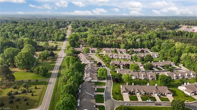 3027 Maple Ave Unit M2, Burlington, NC 27215 - aerial overview of property's location featuring a heavily wooded area and nearby suburban area