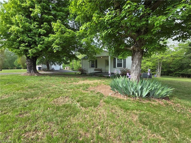 view of yard featuring a porch