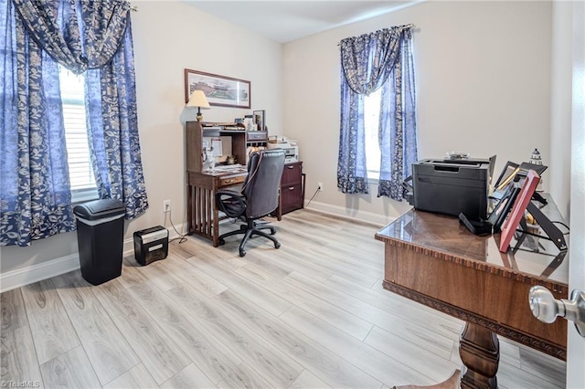 109 Red Maple Way, King, NC 27021 - office area featuring light wood-style floors and baseboards