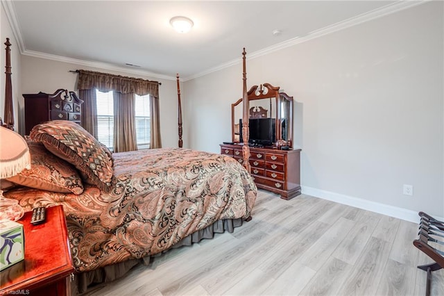 109 Red Maple Way, King, NC 27021 - bedroom with light wood-style flooring, crown molding, and baseboards