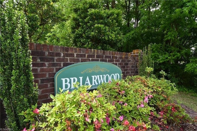 view of community sign