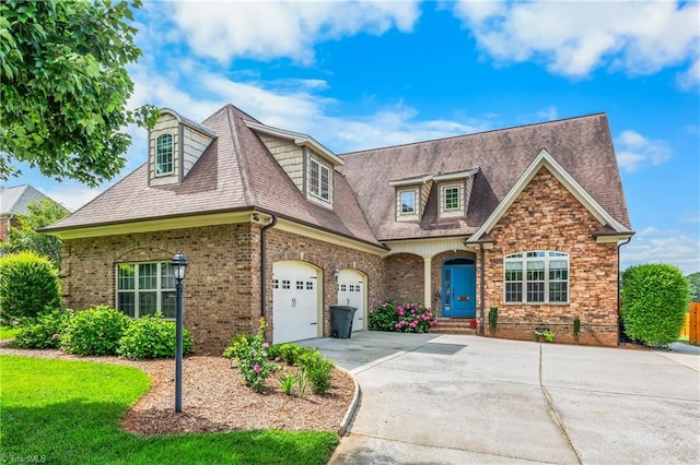 6147 Olde Fields Way, Pfafftown, NC 27040 - view of front of home featuring driveway, brick siding, and a shingled roof