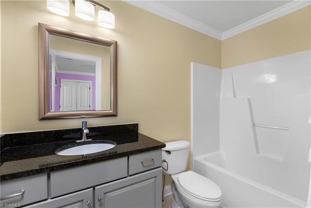 6147 Olde Fields Way, Pfafftown, NC 27040 - full bathroom with vanity, crown molding, and shower / bathtub combination