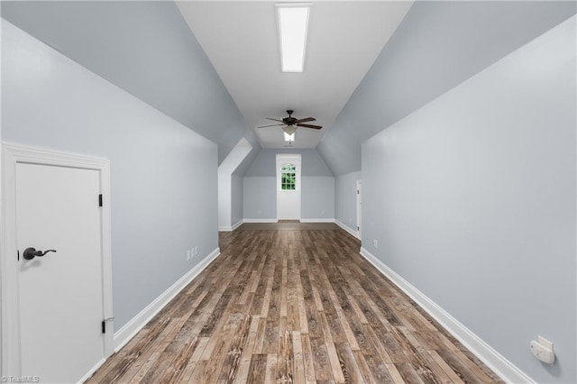 6147 Olde Fields Way, Pfafftown, NC 27040 - additional living space with wood finished floors, ceiling fan, and vaulted ceiling