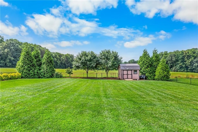 6147 Olde Fields Way, Pfafftown, NC 27040 - view of yard with a shed and a view of rural / pastoral area