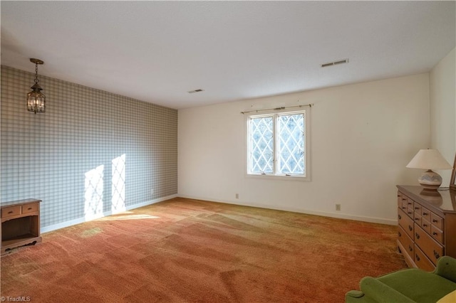 interior space featuring carpet floors