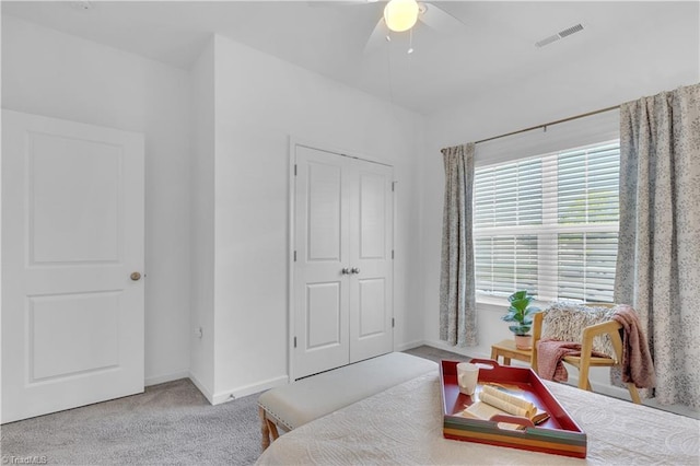 817 Sage Hill Dr, Jamestown, NC 27282 - carpeted bedroom with a closet and a ceiling fan