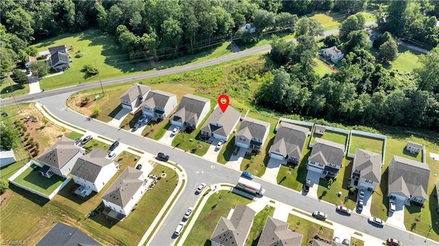 817 Sage Hill Dr, Jamestown, NC 27282 - aerial overview of property's location with nearby suburban area