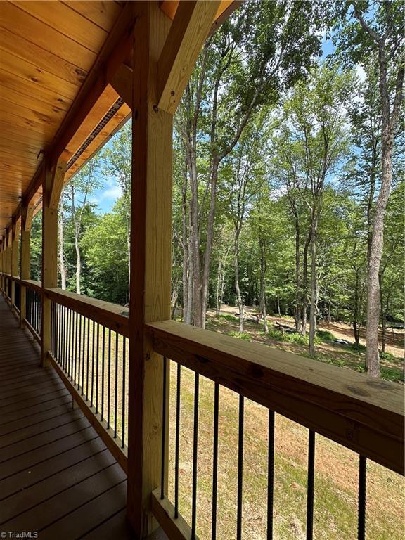 deck featuring covered porch