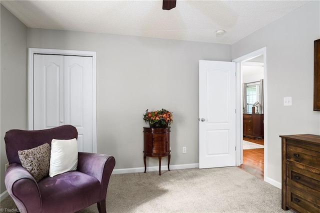 3714 Courtland Cir, Thomasville, NC 27360 - living area featuring carpet and a ceiling fan
