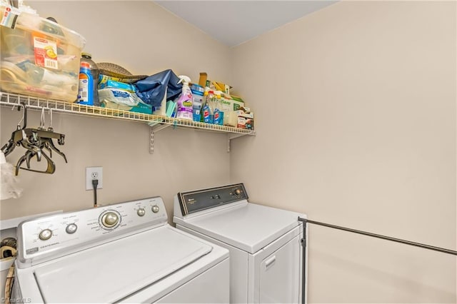 5805 Pine Hall Rd, Walnut Cove, NC 27052 - laundry area with washing machine and dryer