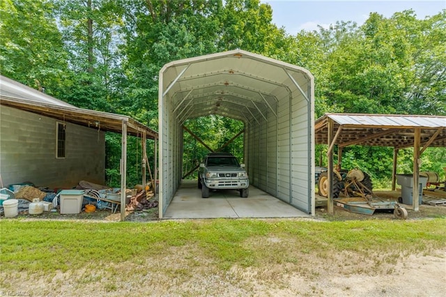 5805 Pine Hall Rd, Walnut Cove, NC 27052 - view of parking with a carport and driveway