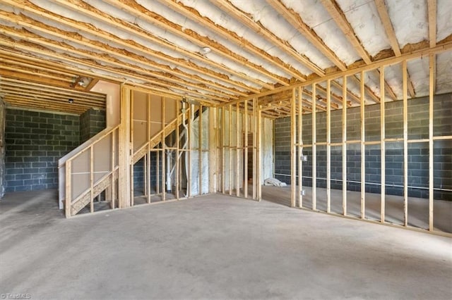 miscellaneous room with concrete flooring