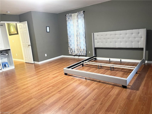 bedroom featuring hardwood / wood-style flooring