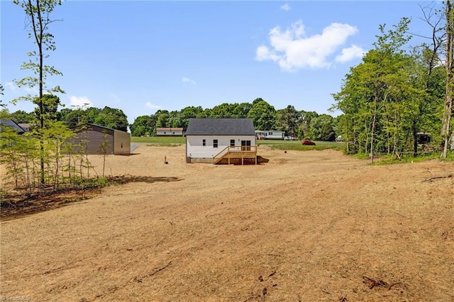 view of yard featuring a deck